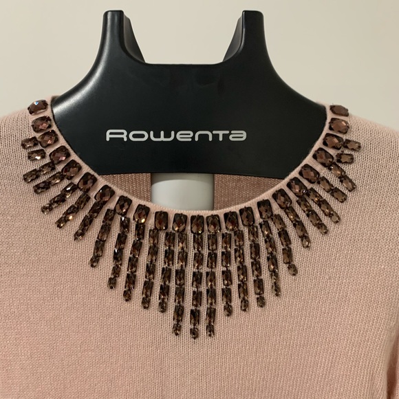 J Crew Baby Pink Rhinestone Sweater - Picture 3 of 5